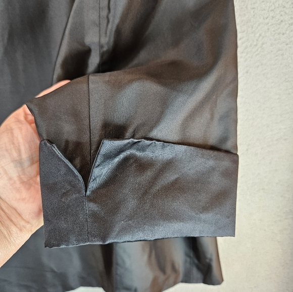 Kate Hill Women Jacket Sz 28W Black Silk Evening Glam Open Front Lightweight - Picture 11 of 12